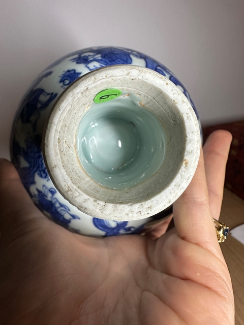 古玩陶瓷青花嬰戲圖高足杯真品鑒賞圖