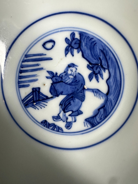 古玩陶瓷青花嬰戲圖高足杯真品鑒賞圖