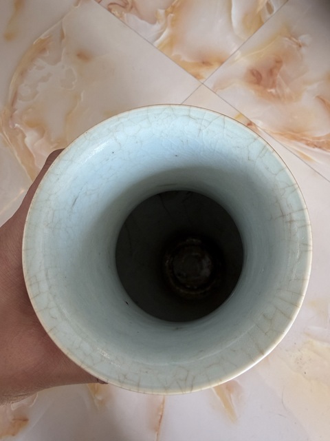 古玩陶瓷郎紅窯變釉觀音尊真品鑒賞圖