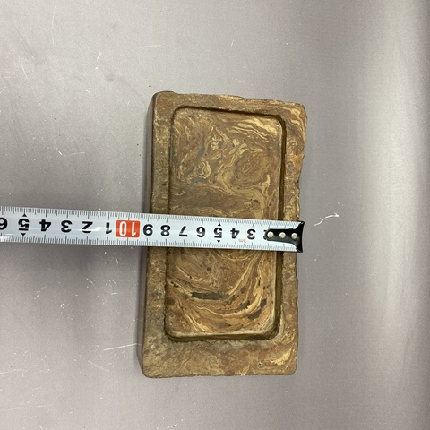 古玩陶瓷 絞胎磚硯真品鑒賞圖