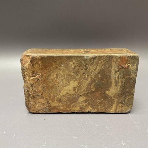 古玩陶瓷 絞胎磚硯真品鑒賞圖