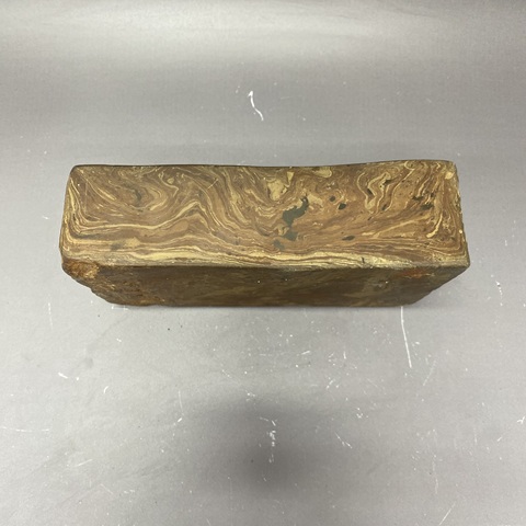 古玩陶瓷 絞胎磚硯真品鑒賞圖