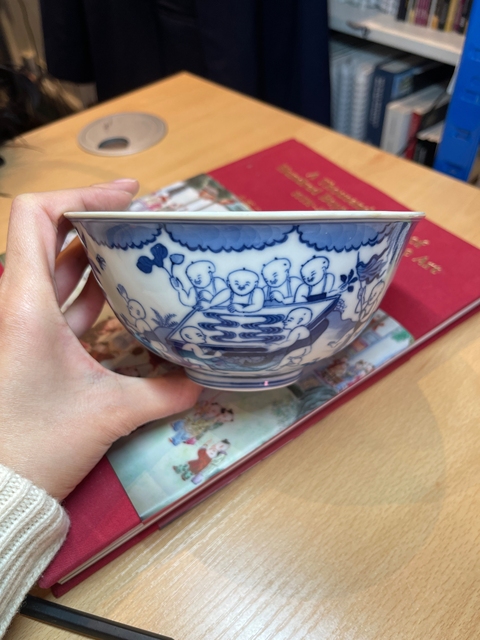古玩陶瓷青花嬰戲圖宮式碗真品鑒賞圖
