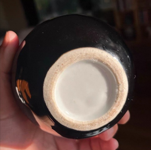 古玩陶瓷清代烏金釉天球瓶拍賣，當(dāng)前價(jià)格5800元