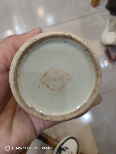 古玩陶瓷粉彩人物故事紋筆筒真品鑒賞圖