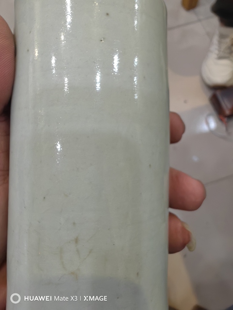 古玩陶瓷粉彩人物故事紋筆筒真品鑒賞圖