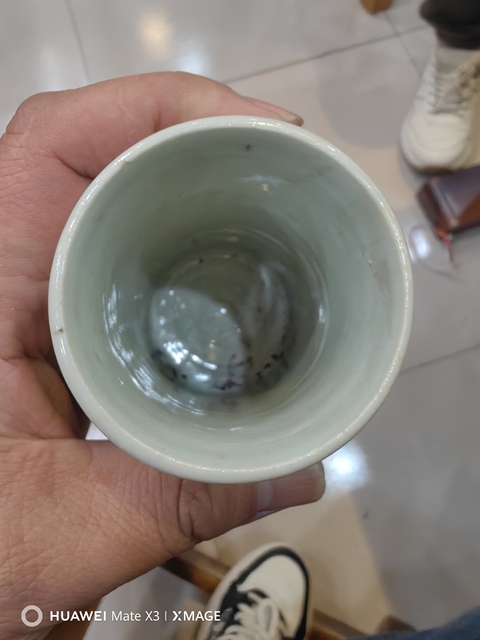 古玩陶瓷粉彩人物故事紋筆筒真品鑒賞圖