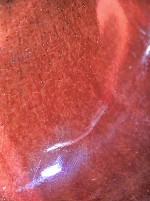 古玩陶瓷紅釉觀音瓶真品鑒賞圖