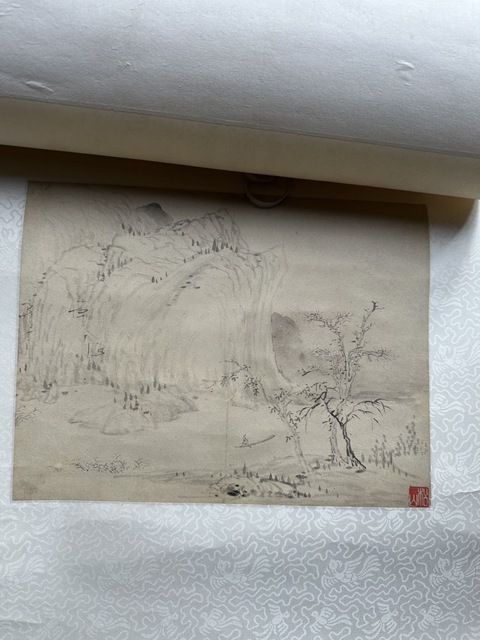古玩字畫松山 山水圖真品鑒賞圖