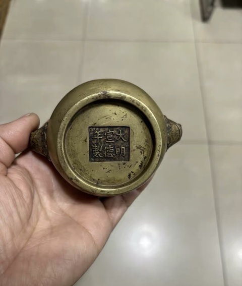 古玩銅器銅爐真品鑒賞圖