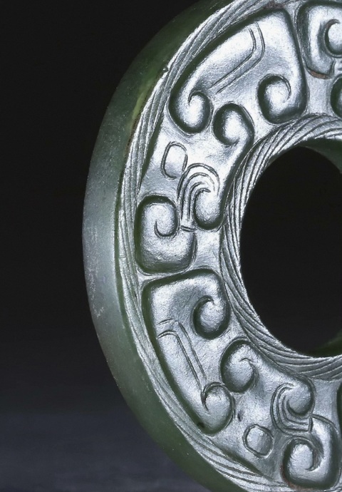 古玩玉器和田玉雕“虺龍紋璧”真品鑒賞圖