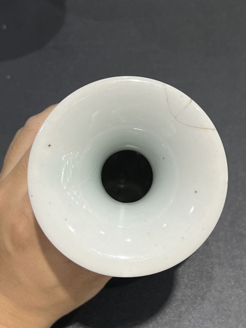 古玩陶瓷青花釉里紅梅花紋瓶真品鑒賞圖