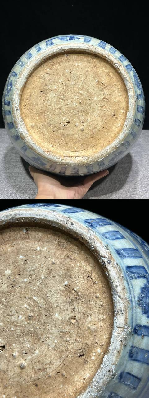 古玩陶瓷青花雉雞花卉紋罐真品鑒賞圖