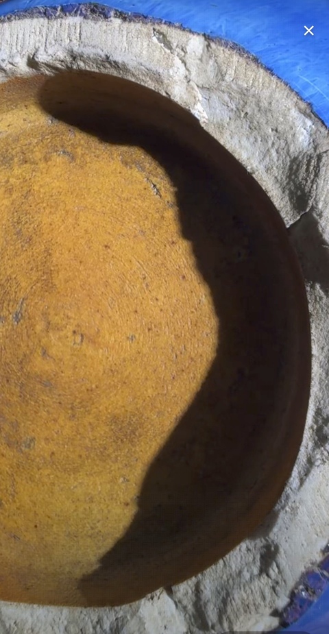 古玩陶瓷窯變藍釉天球瓶真品鑒賞圖