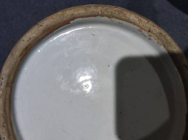 古玩陶瓷晚清豆青青花花鳥大瓶真品鑒賞圖