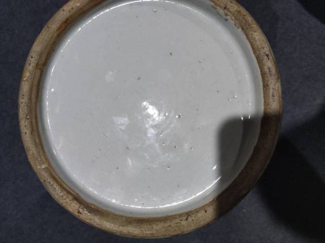 古玩陶瓷晚清豆青青花花鳥大瓶真品鑒賞圖