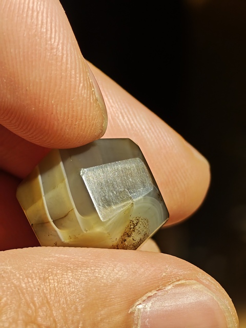 古玩玉器老瑪瑙棱面珠真品鑒賞圖