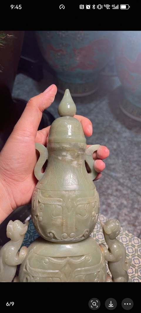 古玩玉器葫蘆型玉瓶真品鑒賞圖