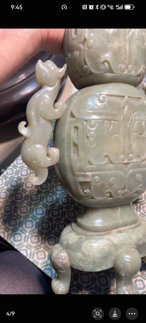 古玩玉器葫蘆型玉瓶真品鑒賞圖