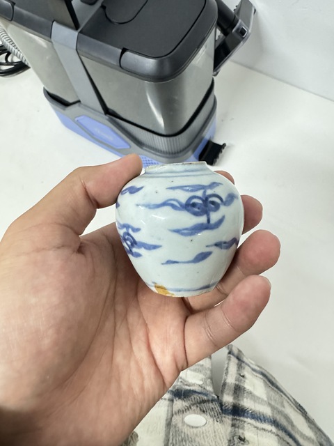 古玩陶瓷青花水盂真品鑒賞圖