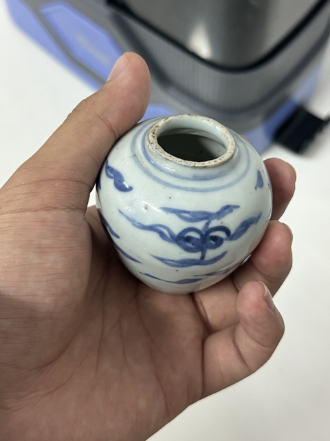 古玩陶瓷青花水盂真品鑒賞圖
