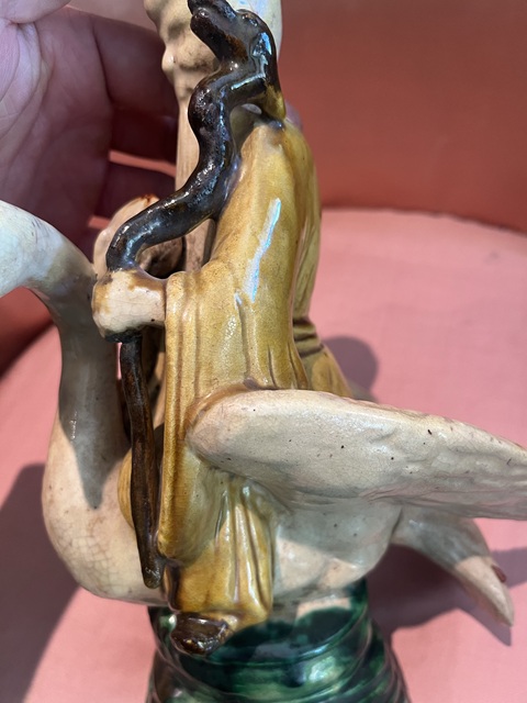 古玩陶瓷民國(guó)時(shí)期南極仙翁真品鑒賞圖