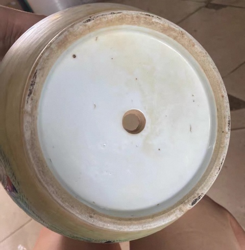 古玩陶瓷民國 玉琦作粉彩人物紋花盆真品鑒賞圖