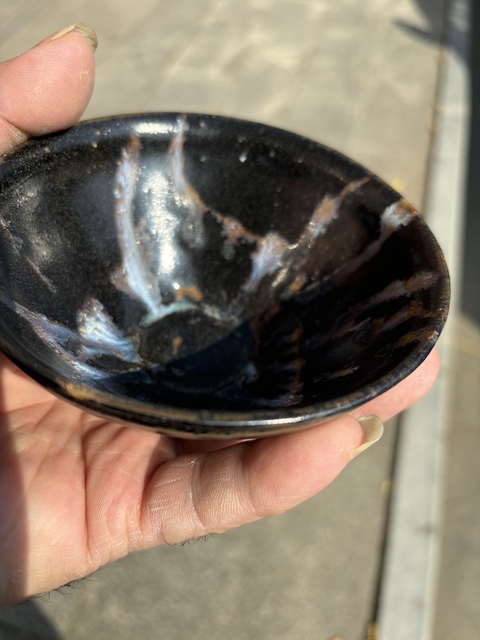 古玩陶瓷宋代吉州窯窯變釉盞真品鑒賞圖