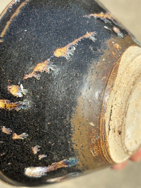 古玩陶瓷宋代吉州窯窯變釉盞真品鑒賞圖