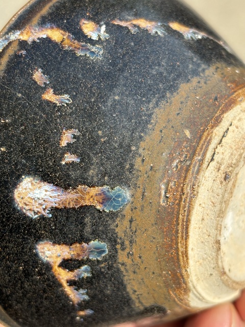 古玩陶瓷宋代吉州窯窯變釉盞真品鑒賞圖