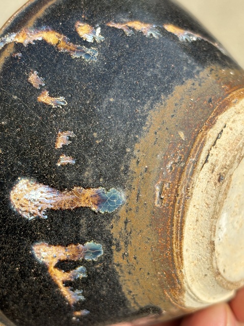 古玩陶瓷宋代吉州窯窯變釉盞真品鑒賞圖