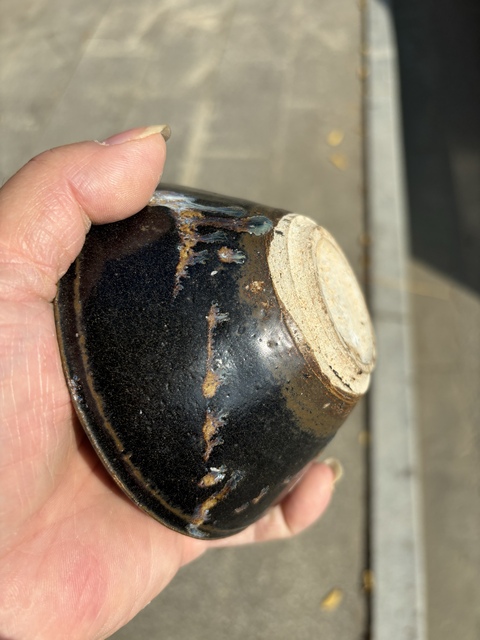 古玩陶瓷宋代吉州窯窯變釉盞真品鑒賞圖