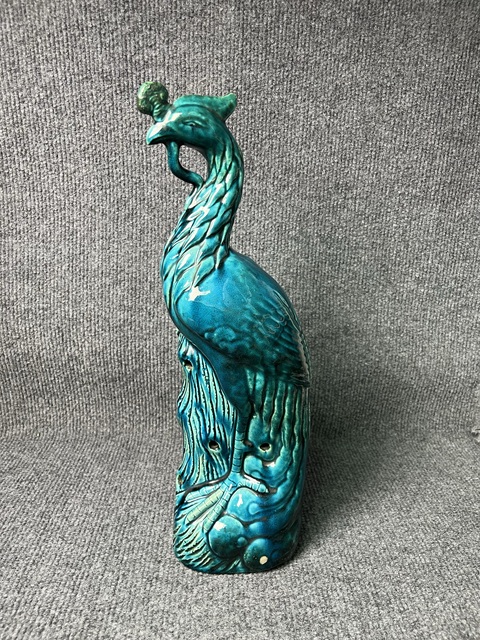 古玩陶瓷孔雀藍釉塑像拍賣，當前價格2888元