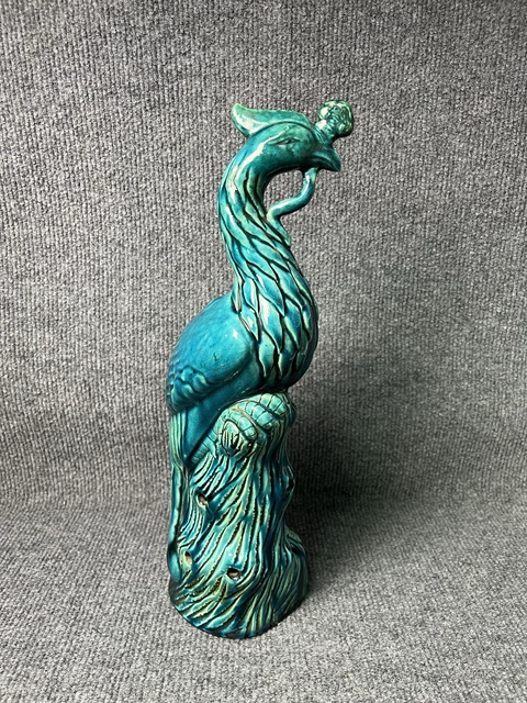 古玩陶瓷孔雀藍釉塑像拍賣，當前價格2888元