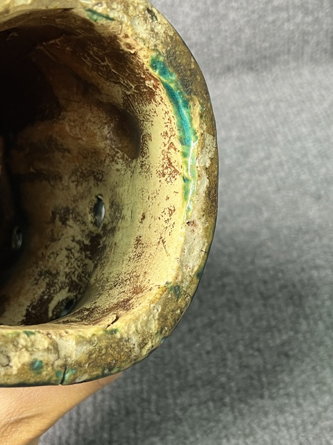 古玩陶瓷孔雀藍釉塑像拍賣，當前價格2888元