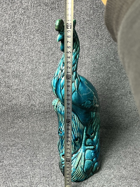 古玩陶瓷孔雀藍釉塑像拍賣，當前價格2888元