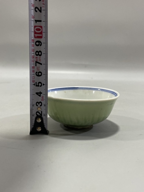 古玩陶瓷民國(guó)粉青釉青花麒麟望月紋賞碗拍賣(mài)，當(dāng)前價(jià)格198元