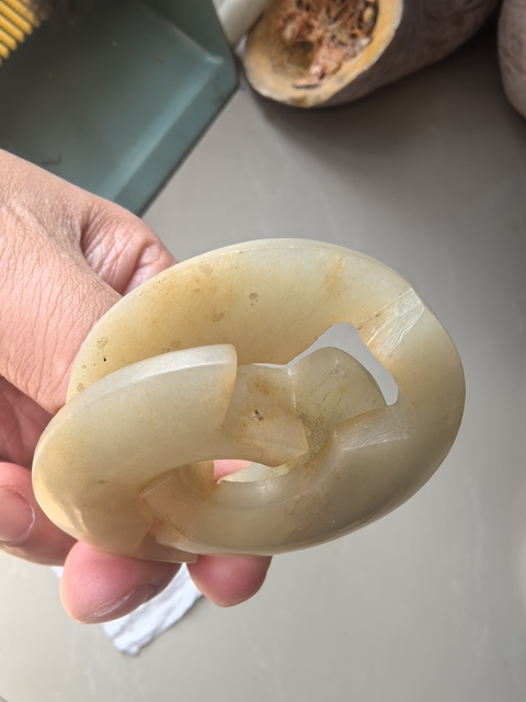 古玩玉器和田玉雕“和合璧”真品鑒賞圖