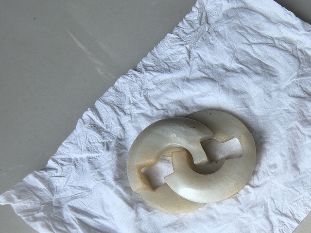 古玩玉器和田玉雕“和合璧”真品鑒賞圖