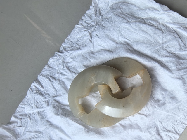 古玩玉器和田玉雕“和合璧”真品鑒賞圖