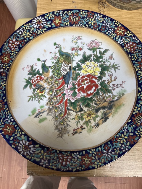 古玩陶瓷彩繪盤真品鑒賞圖