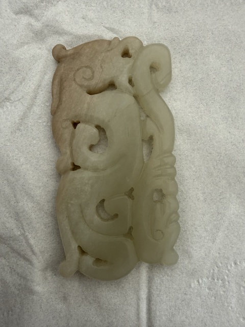 古玩玉器和田玉雙龍佩真品鑒賞圖