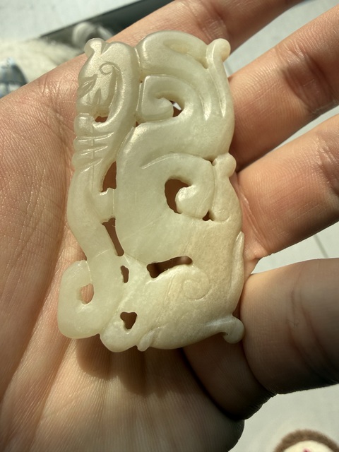 古玩玉器和田玉雙龍佩真品鑒賞圖