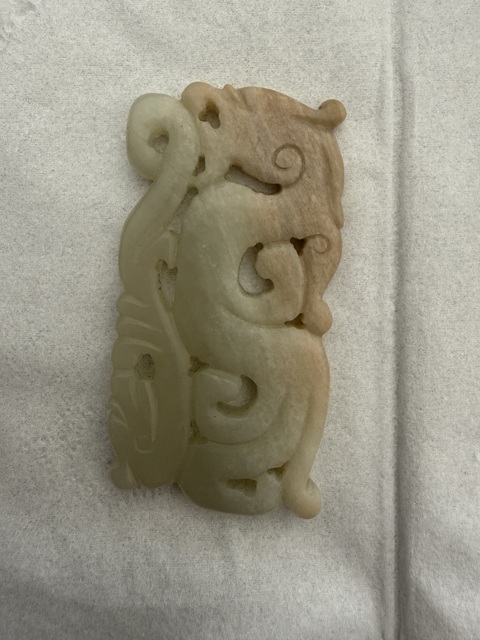 古玩玉器和田玉雙龍佩真品鑒賞圖