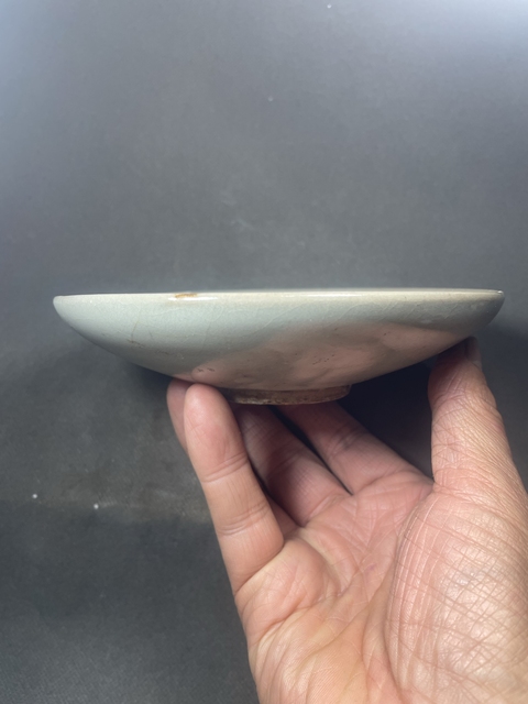 古玩陶瓷鈞窯天青釉盤真品鑒賞圖