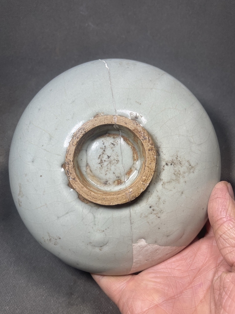 古玩陶瓷鈞窯天青釉盤真品鑒賞圖