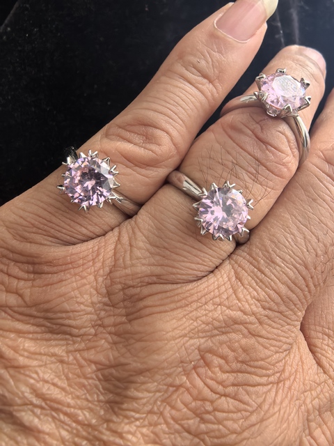 古玩玉器粉鉆戒指真品鑒賞圖