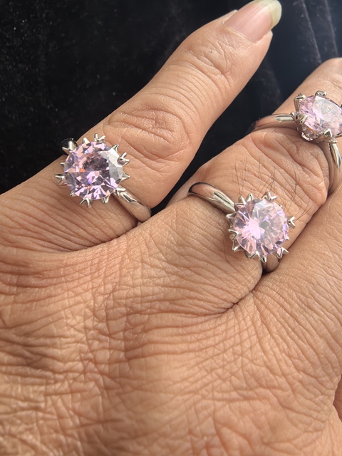 古玩玉器粉鉆戒指真品鑒賞圖