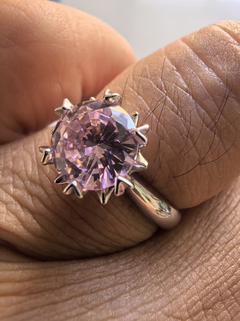 古玩玉器粉鉆戒指真品鑒賞圖