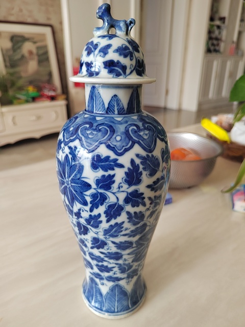 古玩陶瓷雞腿蓋瓶真品鑒賞圖